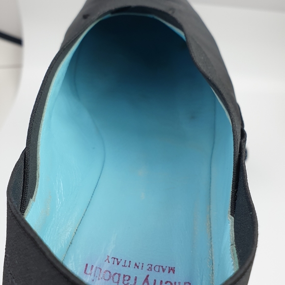 Thierry Rabotin Black soft leather size 42 elastic trim comfort office w… - Picture 8 of 16
